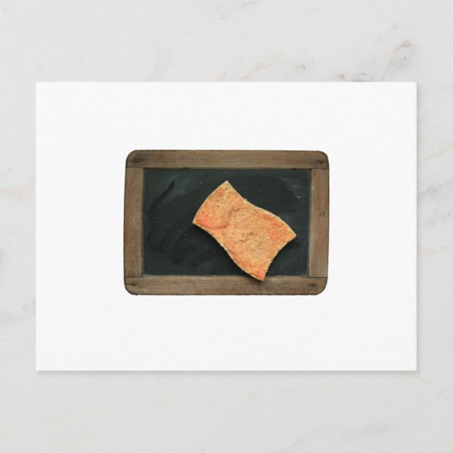 Ardoise Passer l'éponge Vinatge School Slate postC Postcard (Front)