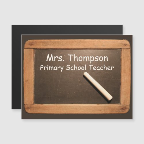 Ardoise Vintage School Slate Chalk Magnetic Card