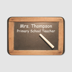 Ardoise Vintage School Slate Chalk Name Tag