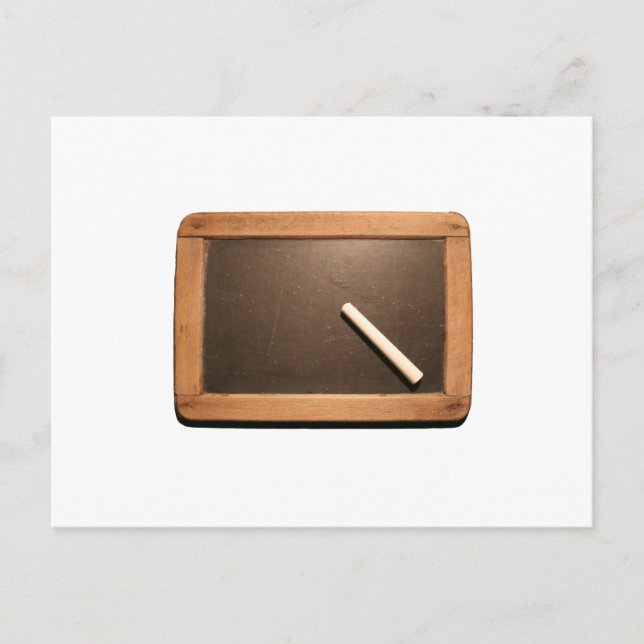 Ardoise Vintage School Slate with Chalk postcard (Front)