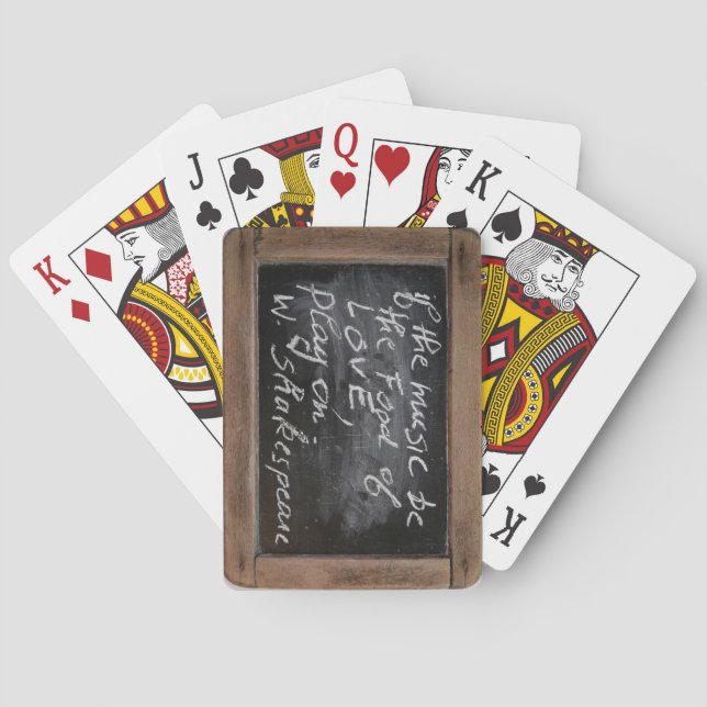 Ardoise - W; Shakespeare's Quote - Poker Cards (Back)