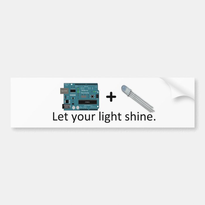 Arduino + RGB LED = Inspiration Bumper Stickers