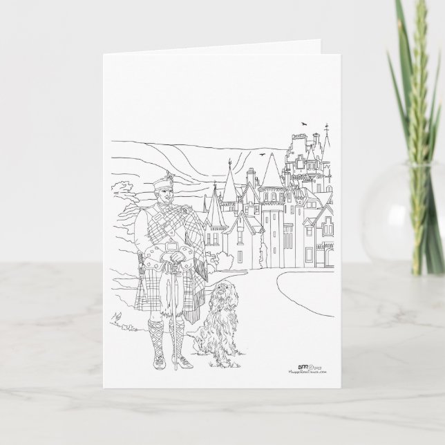 Ardverikie House Highlander Gordon Setter Card (Front)