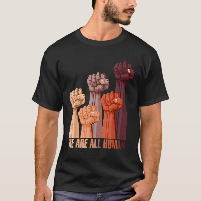 Are All Human Black History Pride Africa Juneteent T-Shirt (Front)