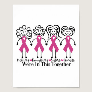 Are In Together Family Friends Breast Cancer Aware Poster