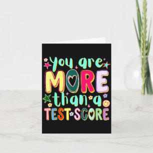 Are more than a test score funny testing day card