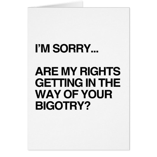 ARE MY RIGHTS GETTING IN THE WAY CARDS (Front)