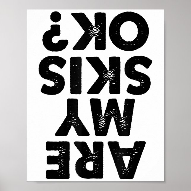 Are My Skis Ok_ Funny Skiing Quote For Men And Wom Poster (Front)