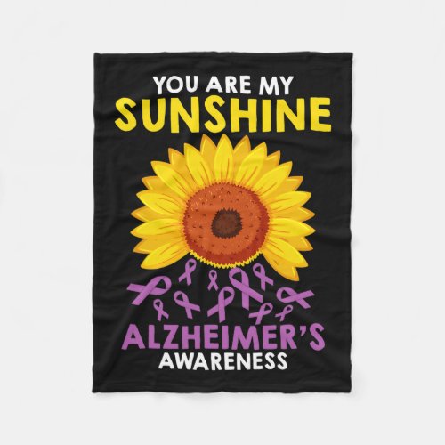 Are My Sunshine Alzheimerheimers Awareness  Fleece Blanket