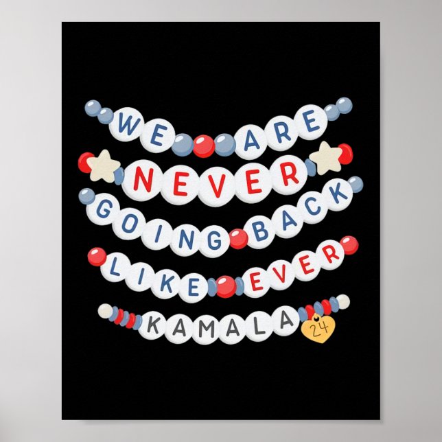 Are Never Going Back Like Ever Kamala Harris  Poster (Front)