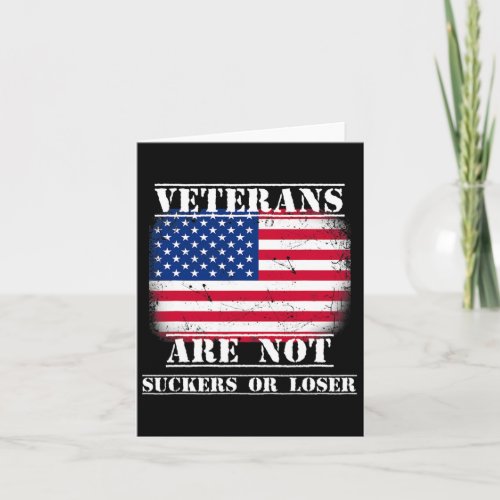 Are Not Suckers Or Losers Anti Trump American Flag Card