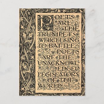 Are Poets - Shelley Postcard by lostlit at Zazzle