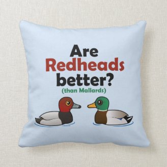 Are Redheads Better? Cotton Throw Pillow