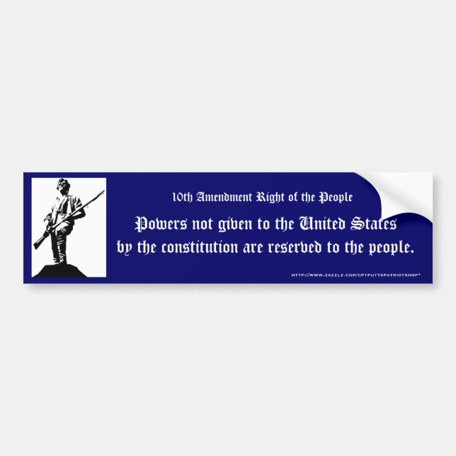 are reserved to the people bumper sticker (Front)