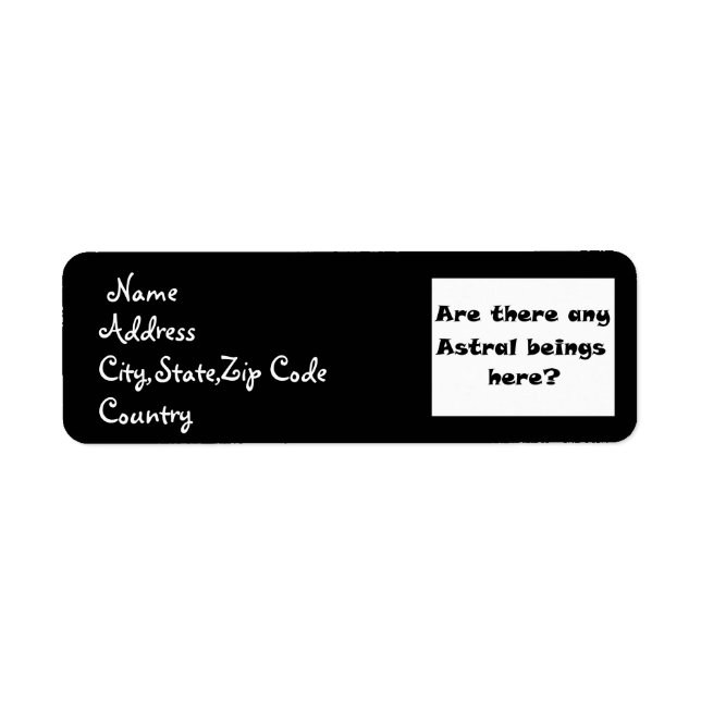 Are there any Astral beings here?-label Label (Front)