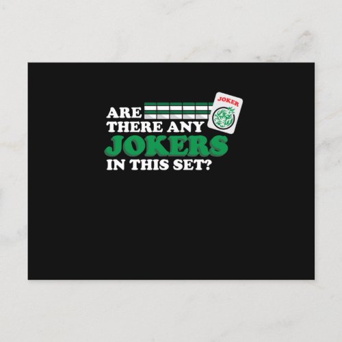 Are There Any Jokers In Set Mahjong Player Games Invitation Postcard