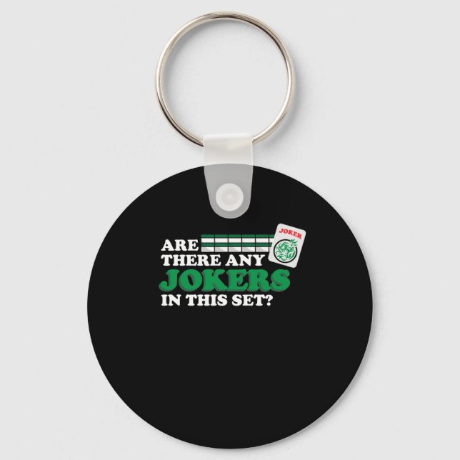 Are There Any Jokers In Set Mahjong Player Games Keychain (Front)