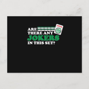 Are There Any Jokers In Set Mahjong Player Games Postcard