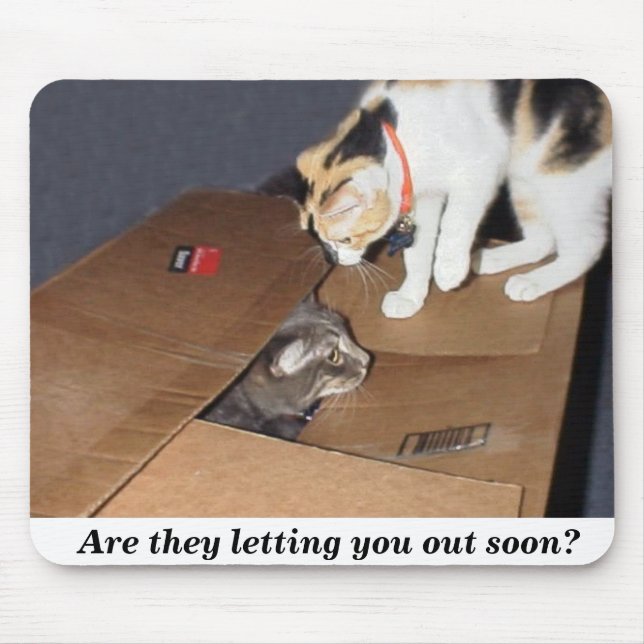 Are they letting you out soon? mouse pad (Front)