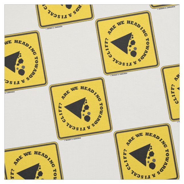 Are We Heading Towards A Fiscal Cliff? Econ Sign Fabric (Swatch)