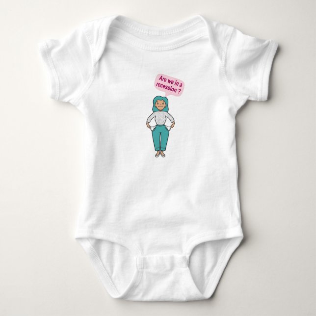 Are we in a recession? baby bodysuit (Front)