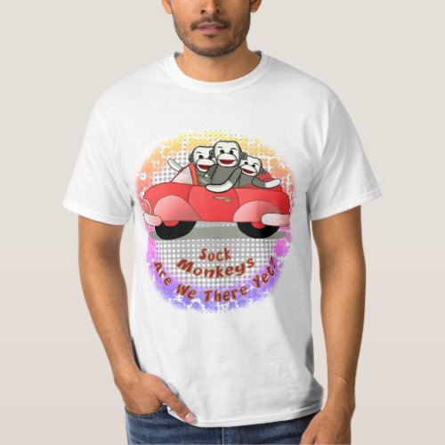 Are We There Yet Sock Monkey t_shirt