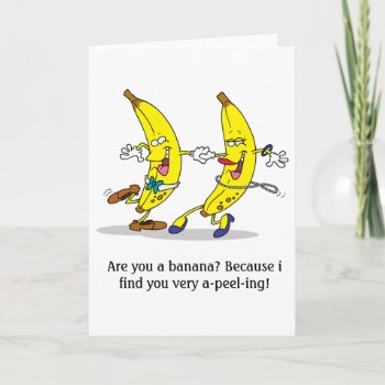 Are You A Banana Card by TheFruityBasket at Zazzle