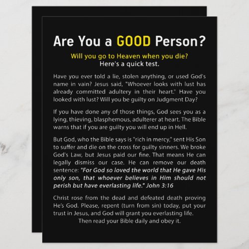 Are You a Good Person Christian Faith Full Gospel