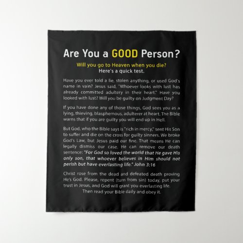 Are You a Good Person Christian Faith Full Gospel Tapestry