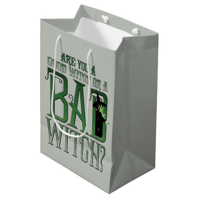 Are You A Good Witch Or A Bad Witch? Medium Gift Bag (Front Angled)