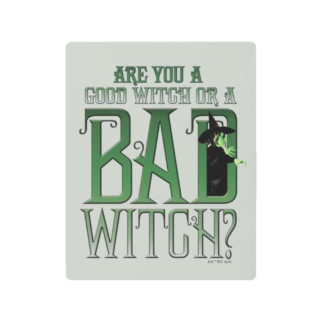 Are You A Good Witch Or A Bad Witch? Metal Print (Front)