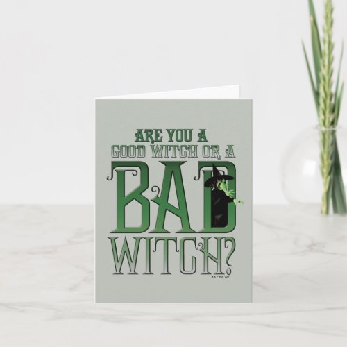 Are You A Good Witch Or A Bad Witch Note Card