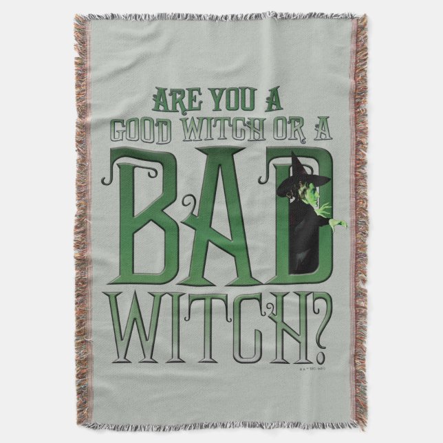 Are You A Good Witch Or A Bad Witch? Throw Blanket (Front Vertical)