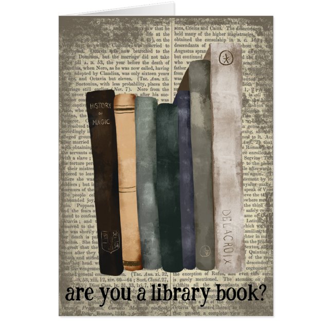 Are you a Library Book? Vintage Valentine's (Front)