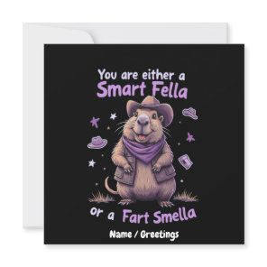 Are You a Smart Fella or a Fart Smella Funny  Invitation