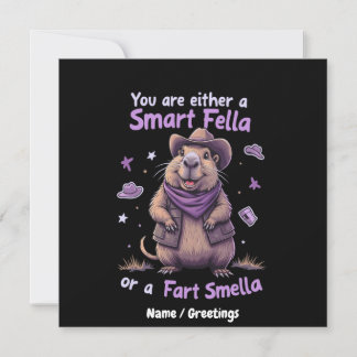 Are You a Smart Fella or a Fart Smella Funny Invitation