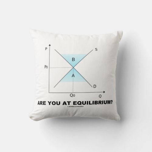 Are You At Equilibrium Supply_And_Demand Curve Throw Pillow