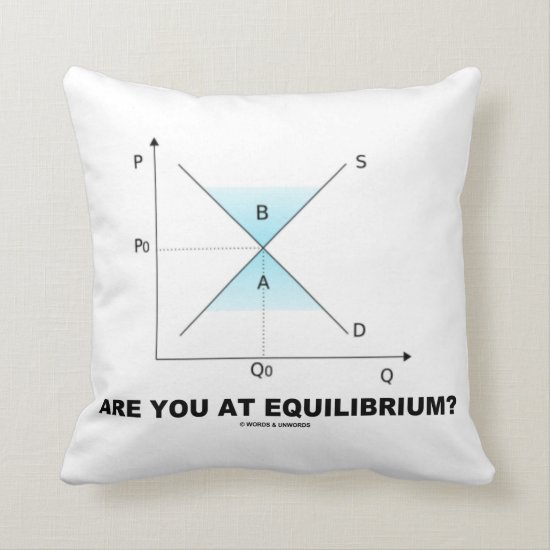 Are You At Equilibrium? Supply-And-Demand Curve Throw Pillow