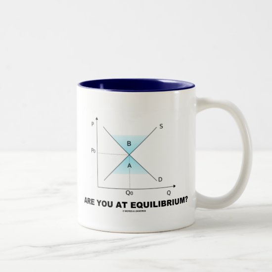 Are You At Equilibrium? (Supply-And-Demand Curve) Two-Tone Coffee Mug