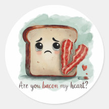 Are You Bacon My Heart? Funny Food Pun Sticker