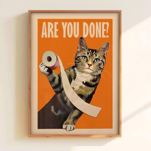 Are You Done Poster Printable Bathroom Wall Art Fu