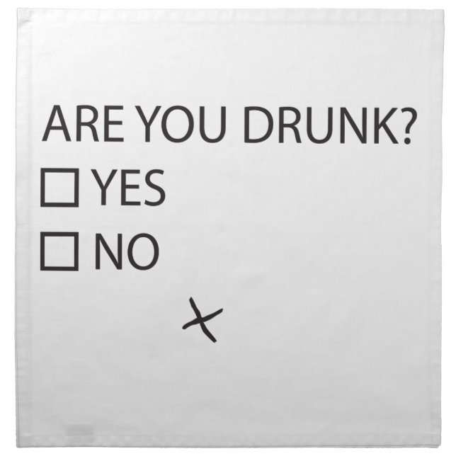 Are You Drunk Test Napkin (Front)