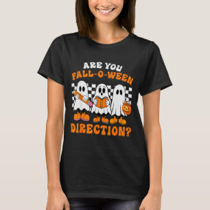 Are You Fall O Ween Directions Funny Ghost Teacher T-Shirt