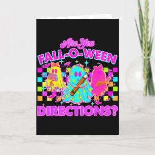 Are You Fall-o-ween Directions Neon Ghost Teacher Card
