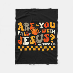 Are You Fall-o-ween Jesus Pumpkin Christian Hallow Fleece Blanket