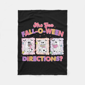Are You Falloween Directions, Halloween Cute Ghost Fleece Blanket