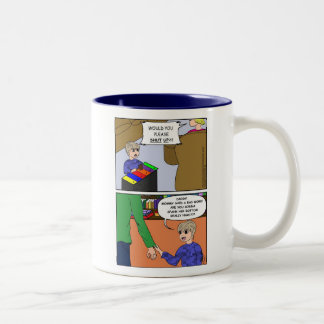 Are you gonna spank mommy's bottom? Two-Tone coffee mug