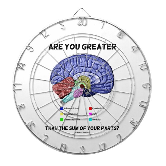 Are You Greater Than The Sum Of Your Parts? Brain Dartboard With Darts