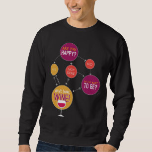 Are You Happy Have Some Wine Flow Chart Sweatshirt