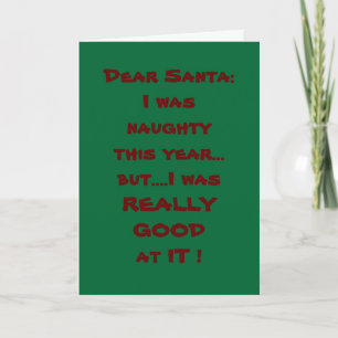 ARE **YOU HAPPY** THAT I AM **NAUGHTY** SWEETHEART HOLIDAY CARD